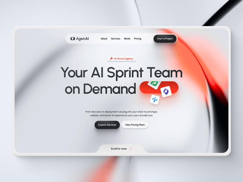 AgencyAI: Coded Framer landing page for AI agencies and product studios that want a sharper, art-directed hero.