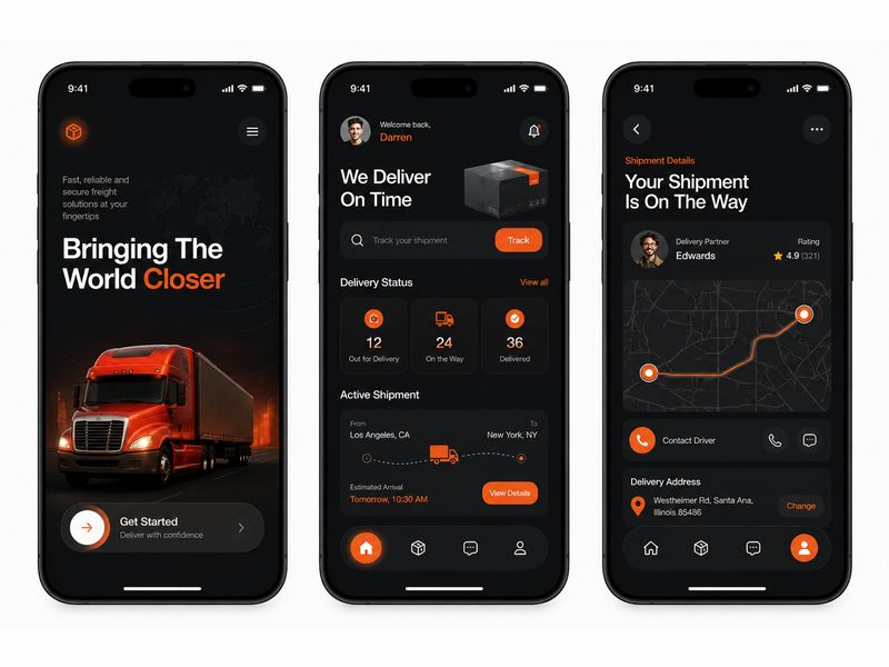 Logistics & Shipment Tracking App — Mobile UI/UX Design