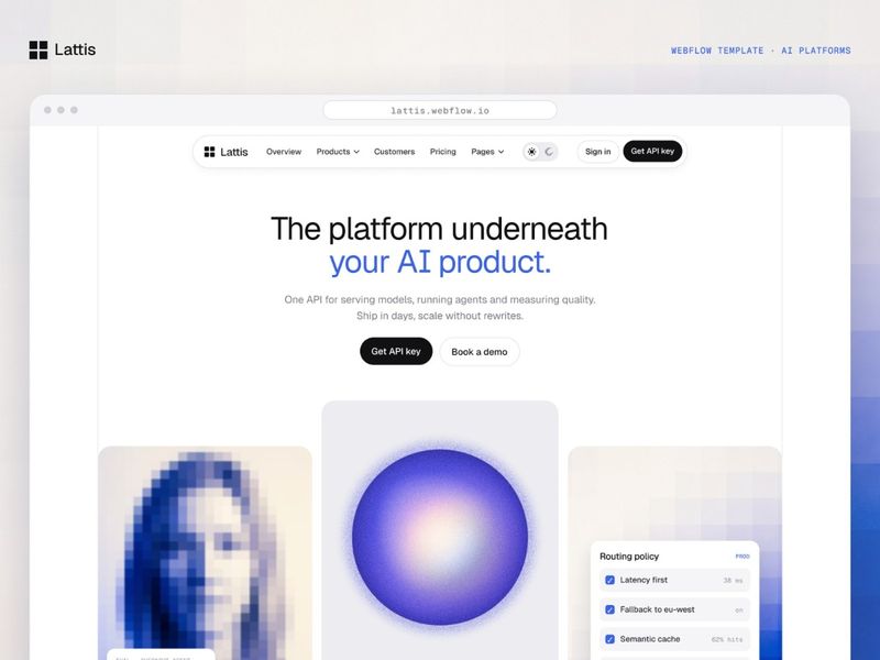 Lattis: AI Infrastructure Website Template