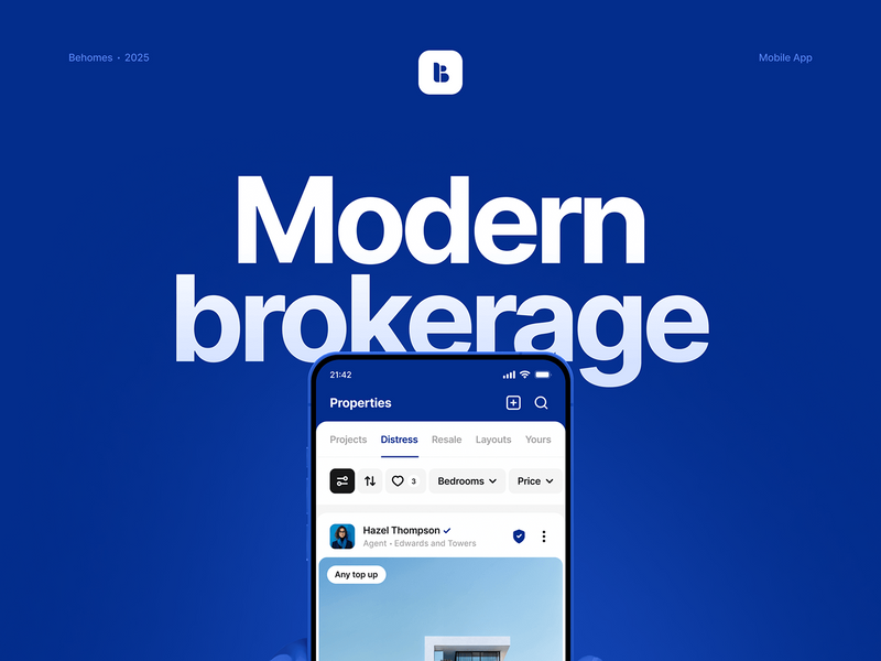 Behomes — Real Estate Mobile App • UX UI