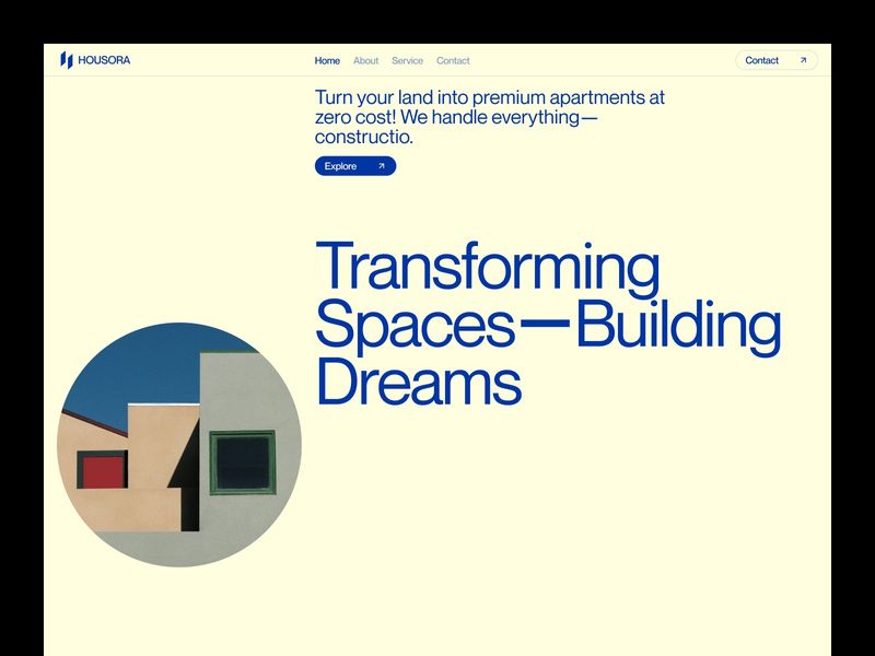 Modern Real Estate Website Header.