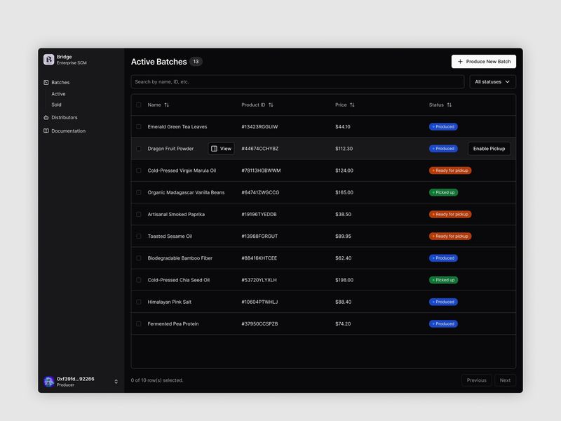 Bridge - Enterprise Blockchain SCM | UI/UX Rebrand