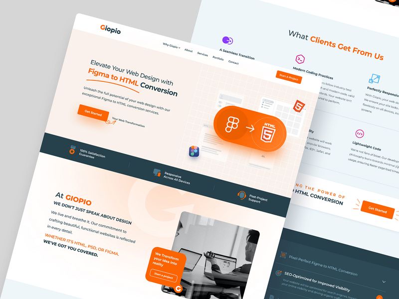 Figma to HTML Landing Page Design for Digital Agency by Nazmul Shohag