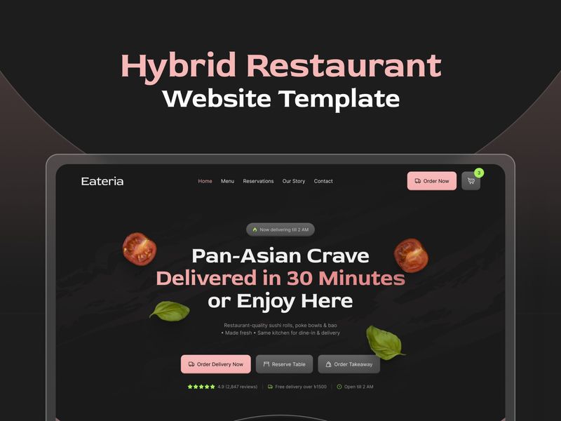 Eateria — Restaurant Website UI Case Study