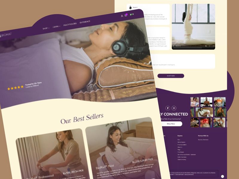 BioMat — Wellness E-Commerce UI/UX Design