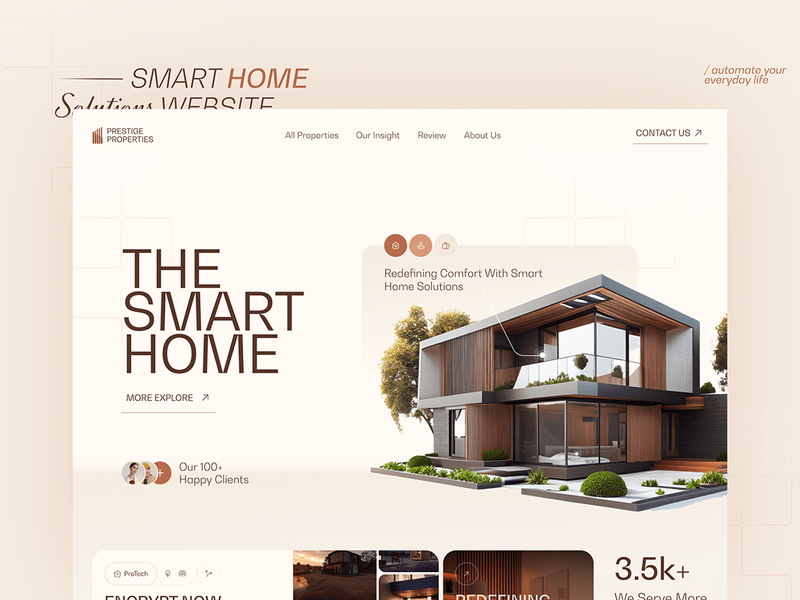 Smart Home Website UI/UX Design