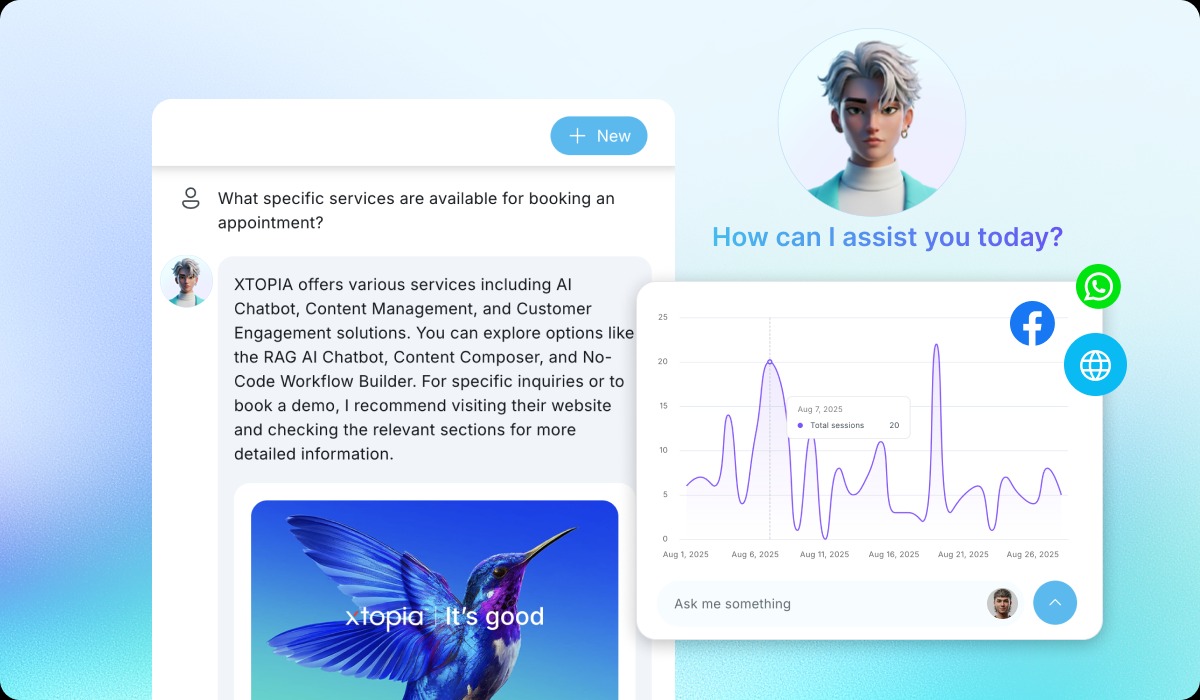 XTOPIA AI Agent: Build your AI Chatbot in 5 minutes. Image 0