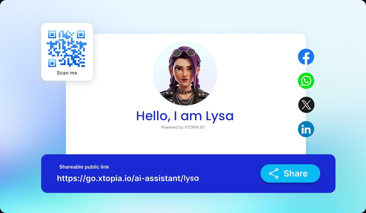 XTOPIA AI Agent: Build your AI Chatbot in 5 minutes. Image 1