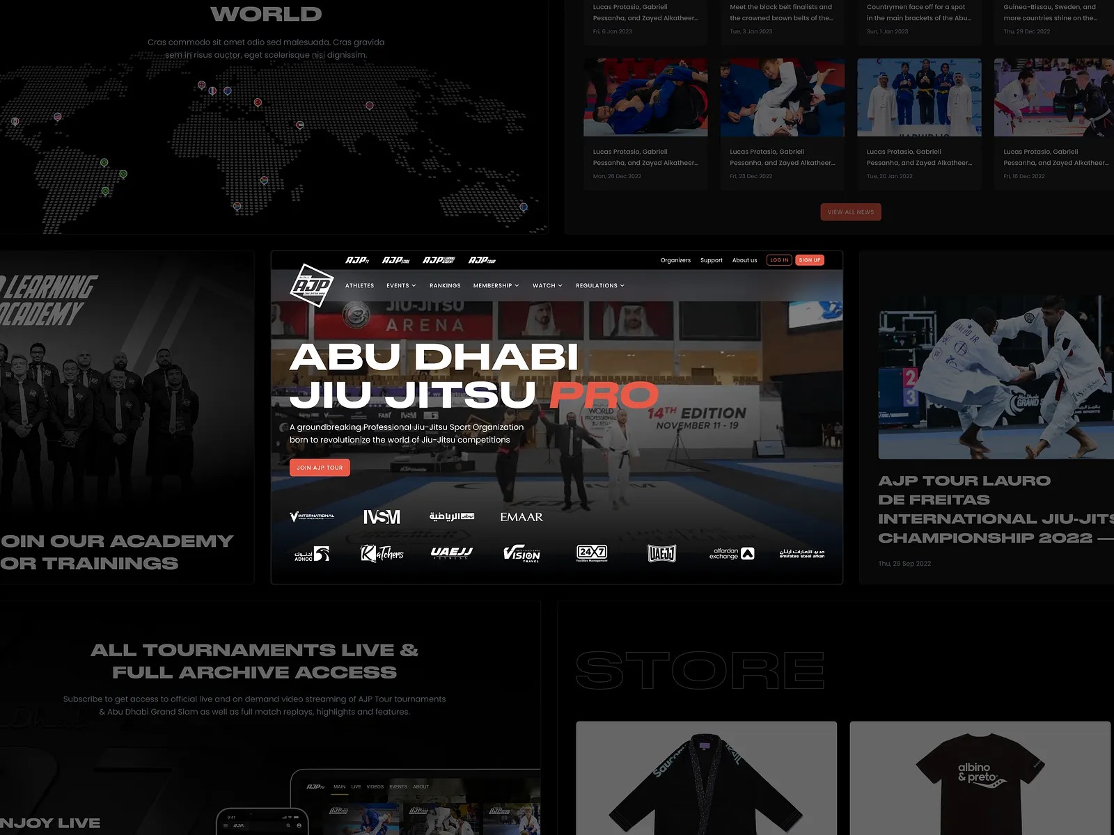Website Design for AJP: Jiu-Jitsu Tournament Platform by Shakuro Image 0