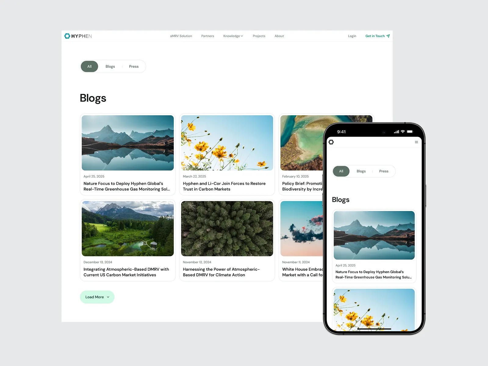 Landing Page for a Carbon Measurement and Verification Company Image 2