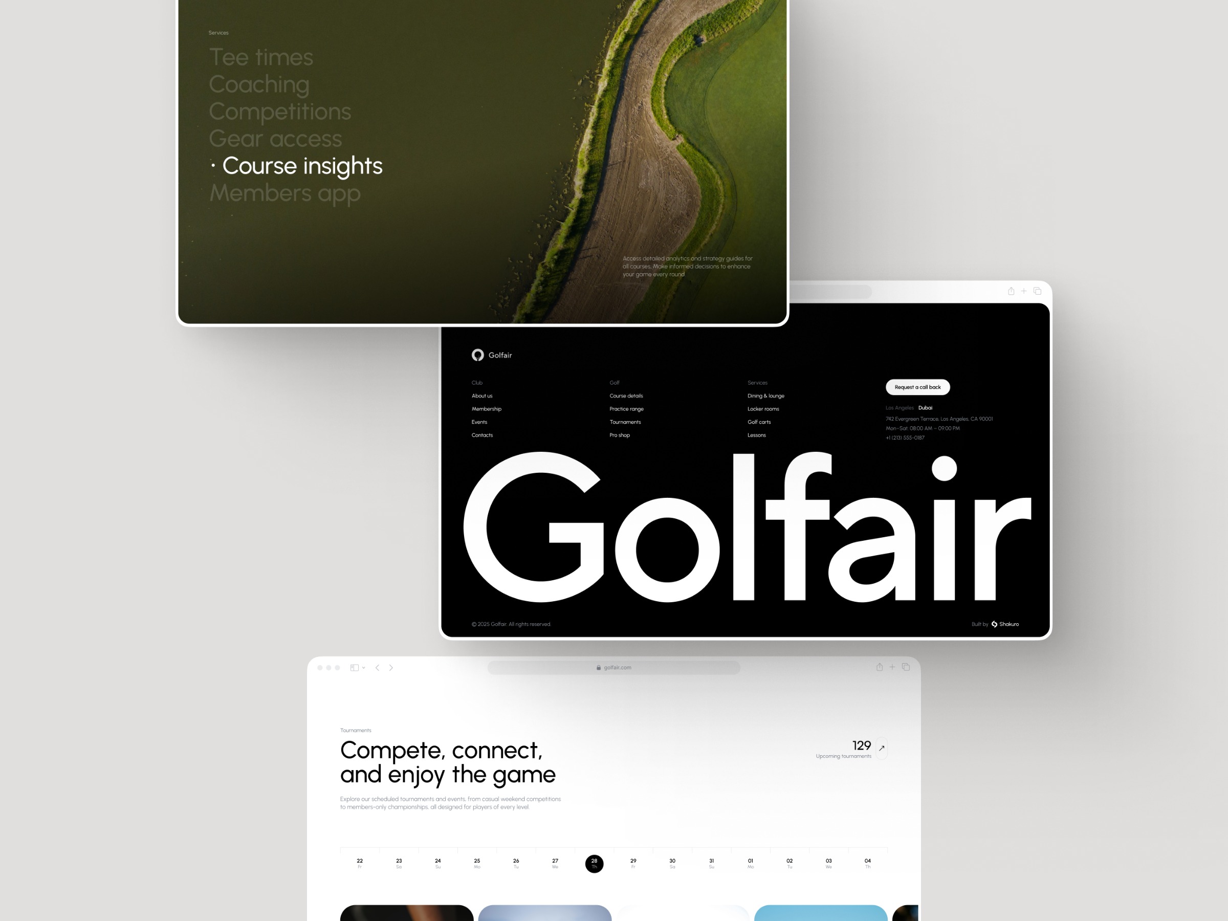 Golf Club Landing Page Design Image 5