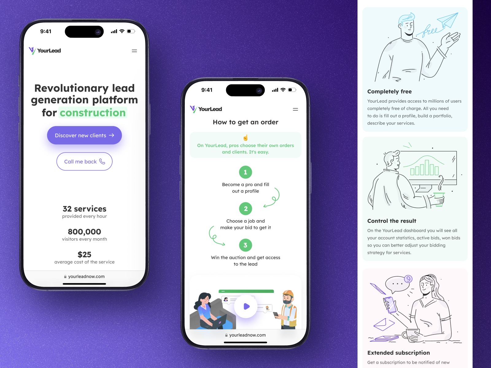 Mobile App Design for Construction Lead Generation Platform Image 0