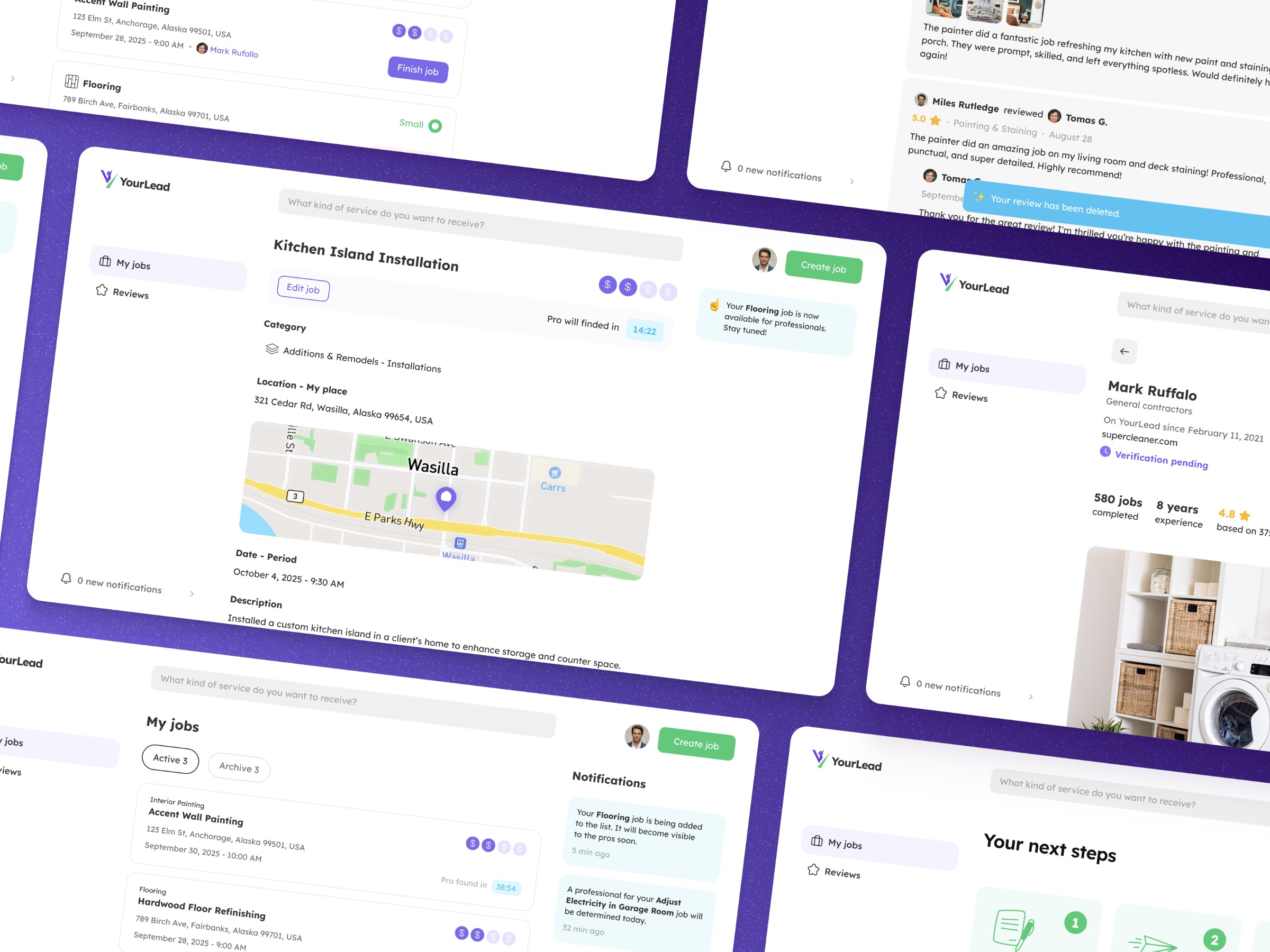 Mobile App Design for Construction Lead Generation Platform Image 2