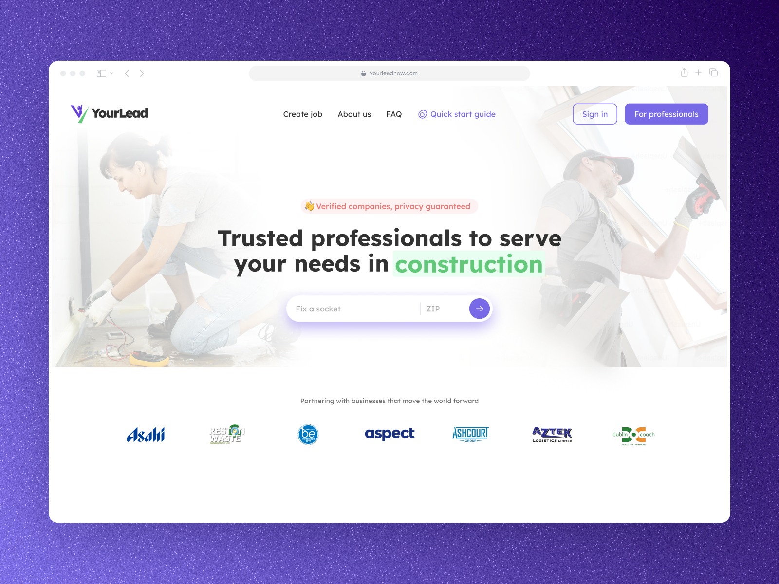 Mobile App Design for Construction Lead Generation Platform Image 3