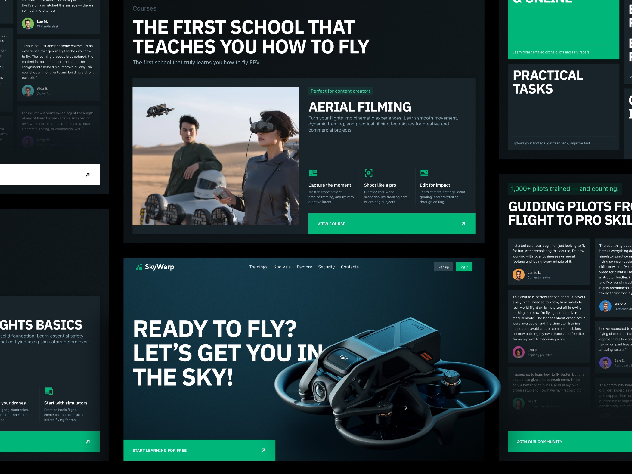 Landing Page Design for Drone E-Learning Platform Image 1