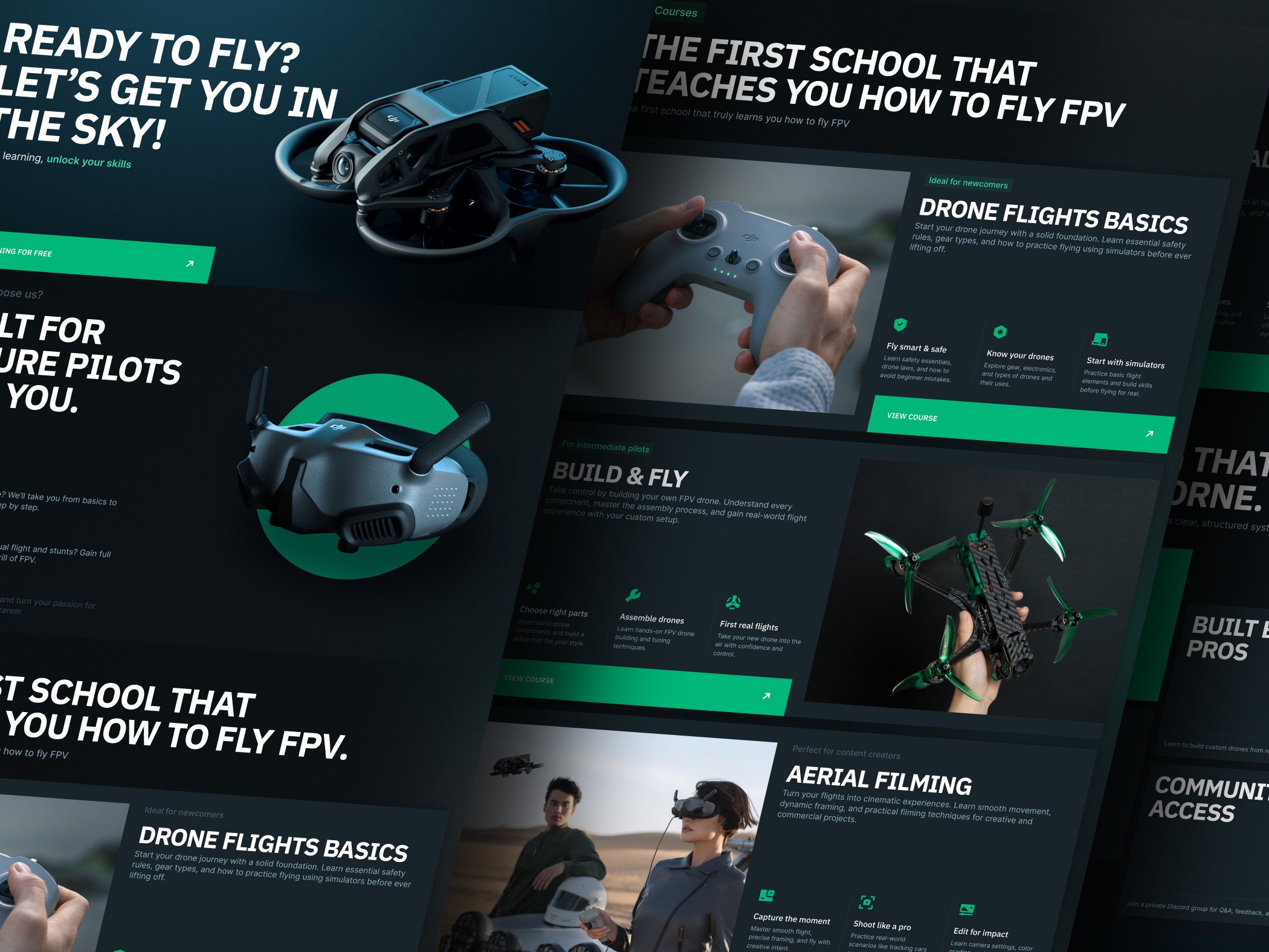 Landing Page Design for Drone E-Learning Platform Image 2