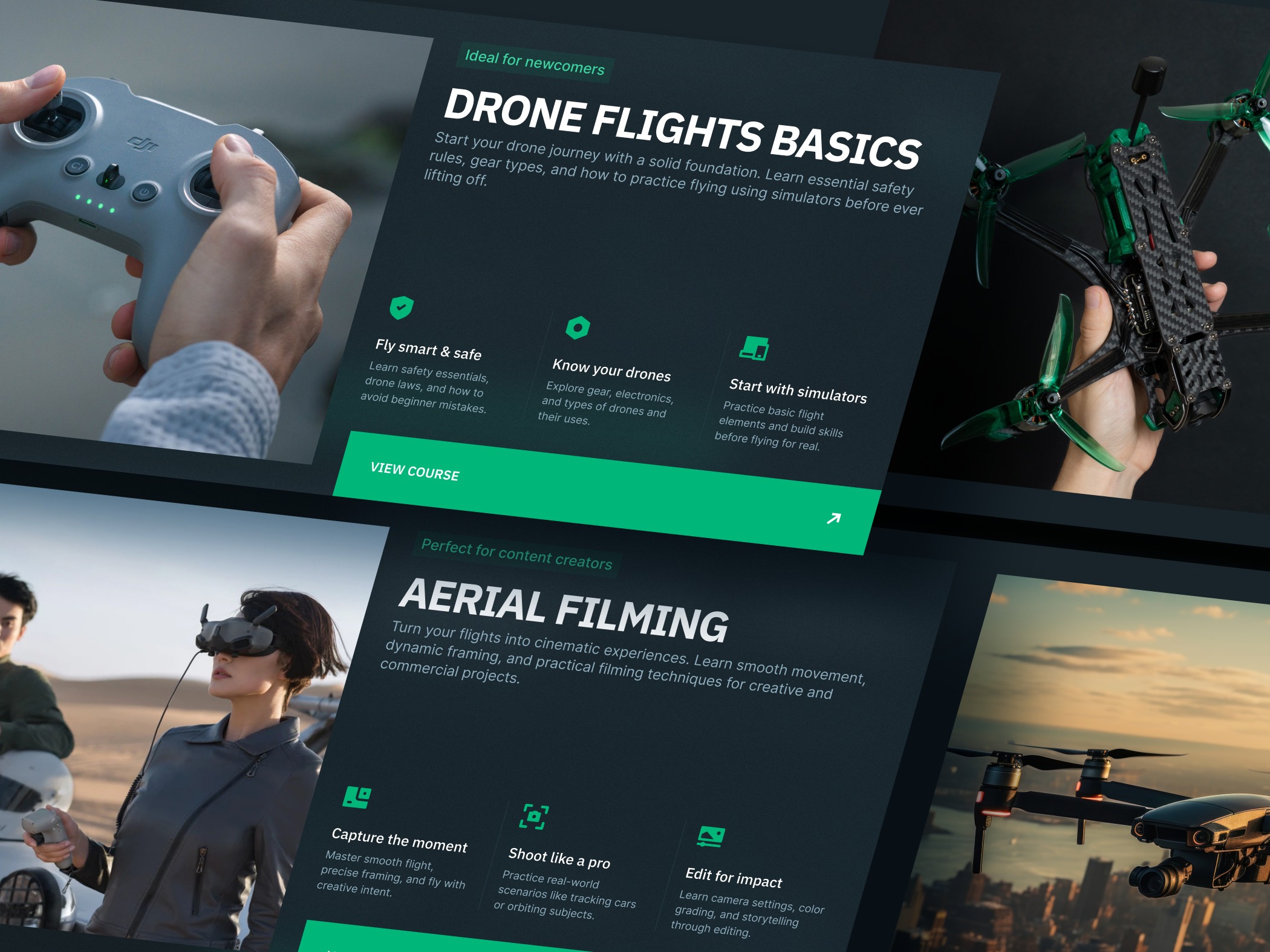 Landing Page Design for Drone E-Learning Platform Image 3