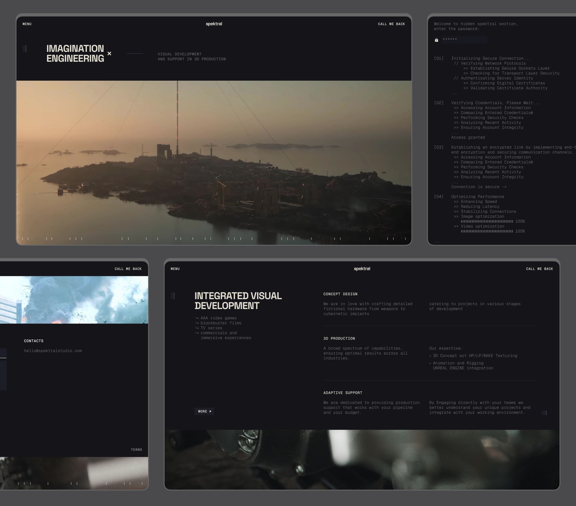 3D Production Studio Website Design Image 0