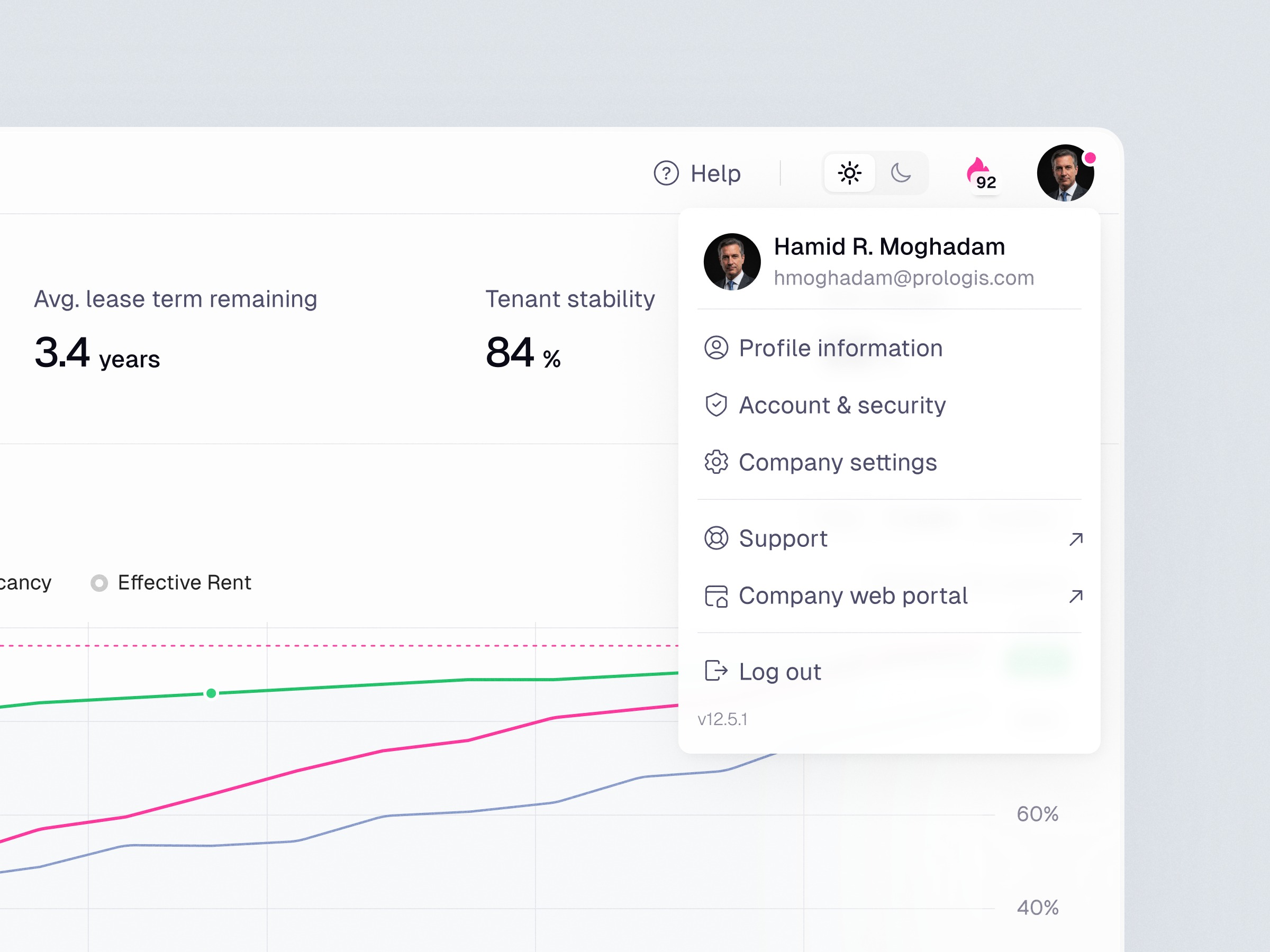 ERP Dashboard Design for Warehouse Portfolio Management Image 0