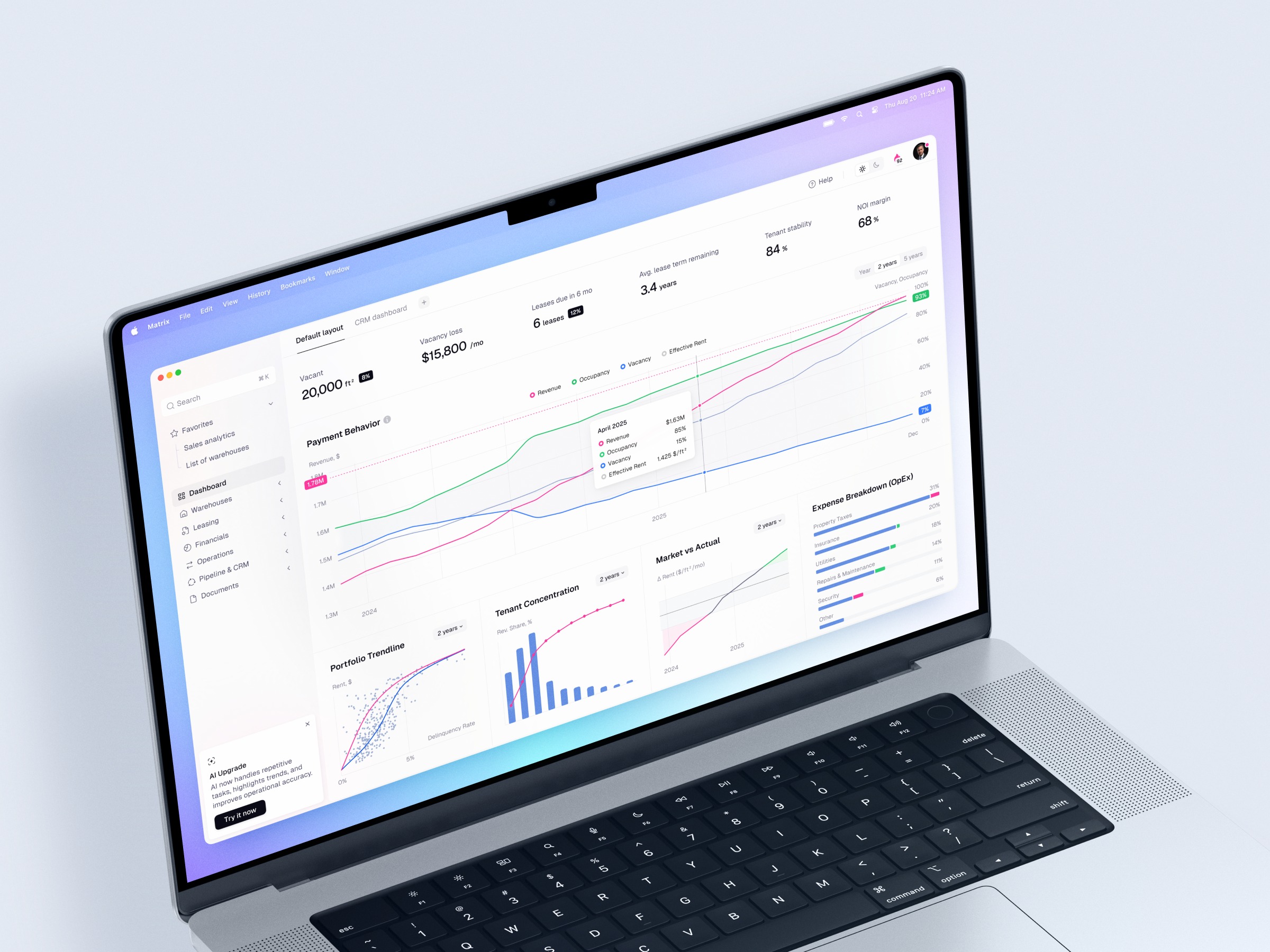 ERP Dashboard Design for Warehouse Portfolio Management Image 3