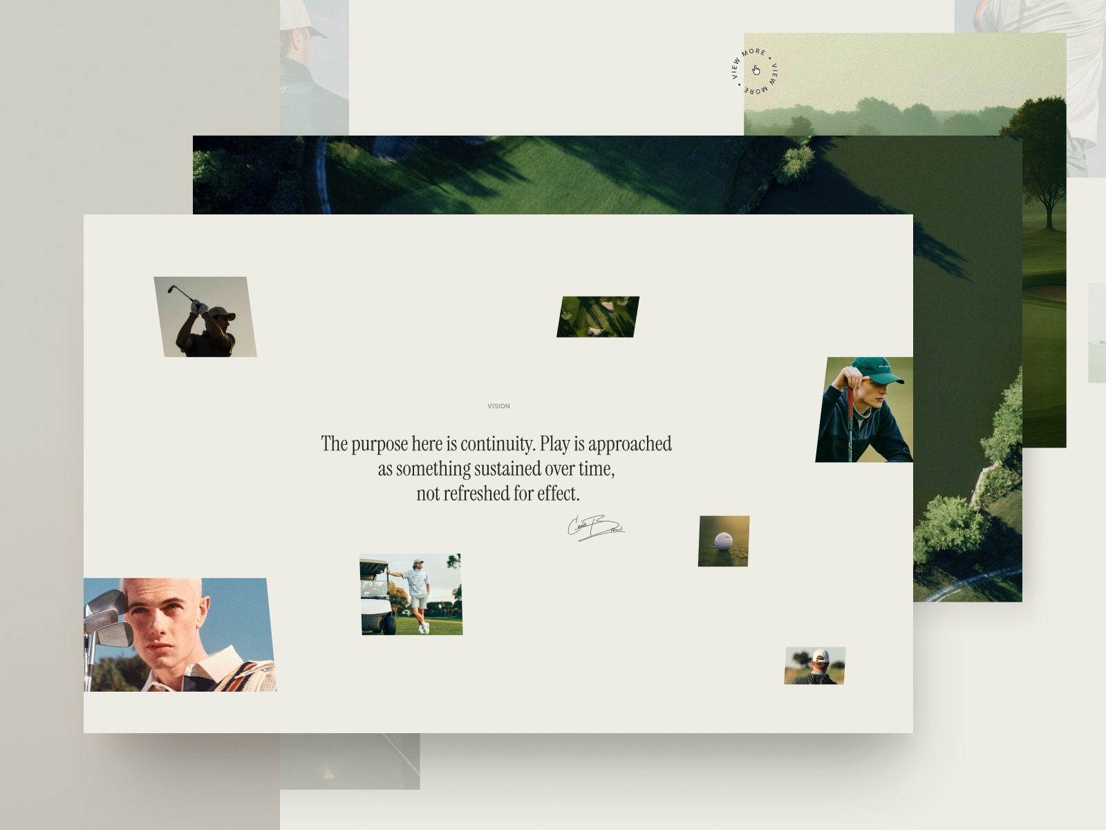 Golf Club Landing Page Design Image 2