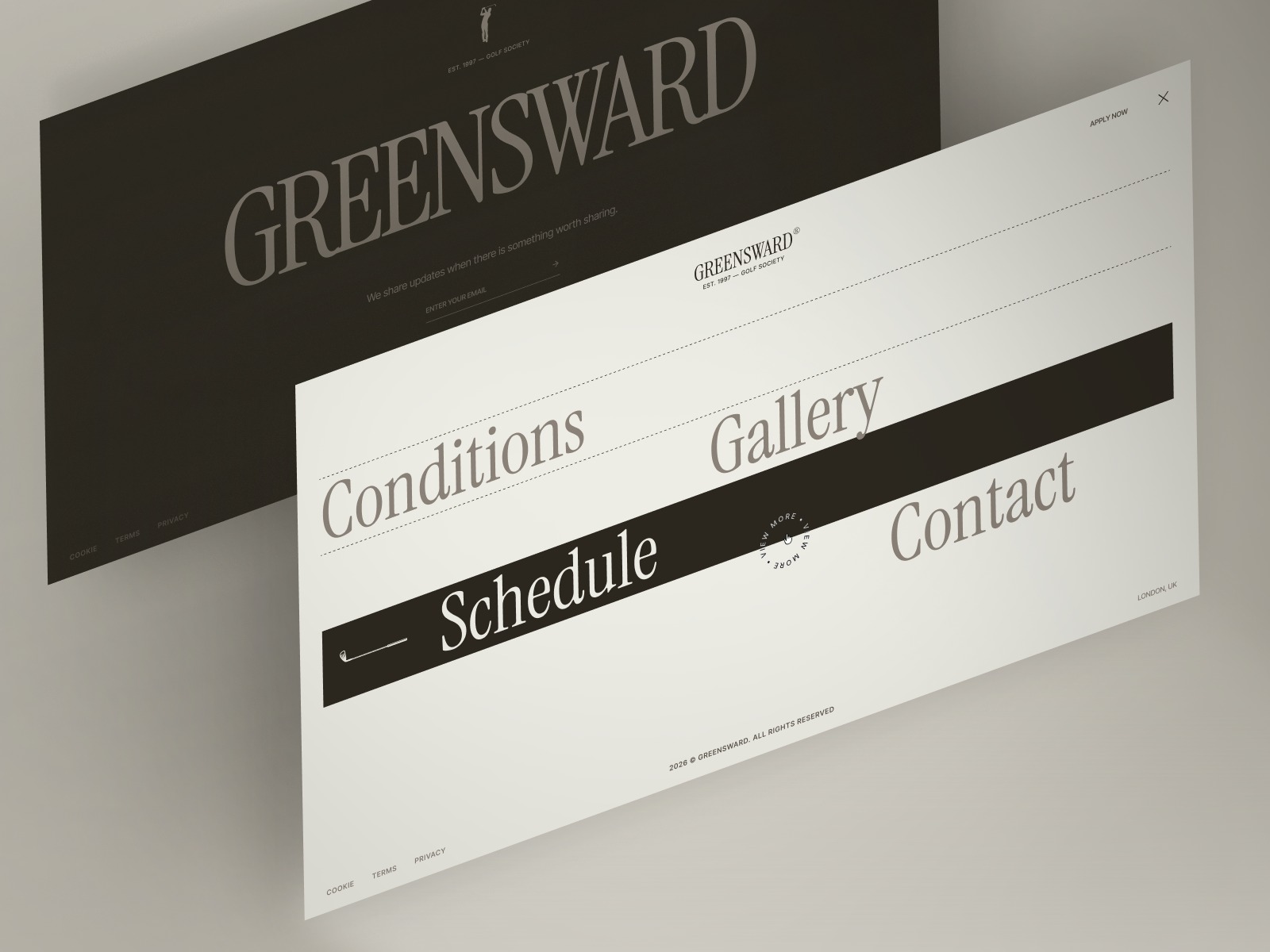 Golf Club Landing Page Design Image 3