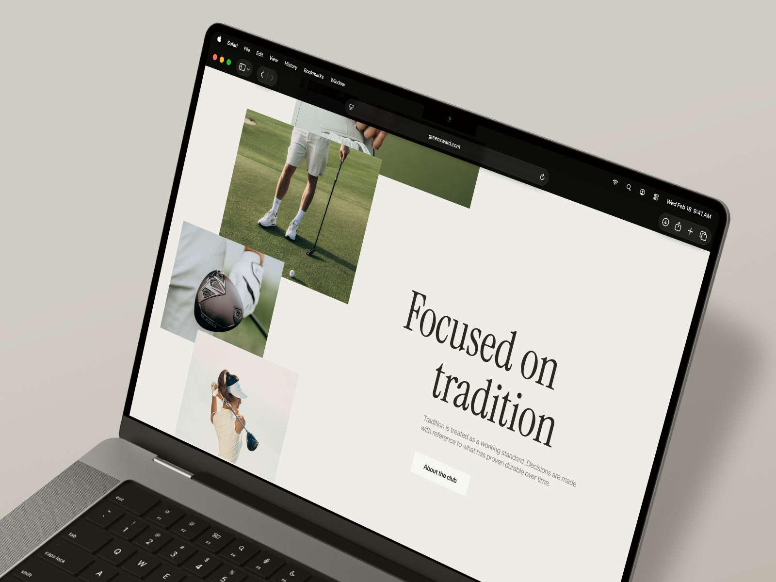 Golf Club Landing Page Design Image 4