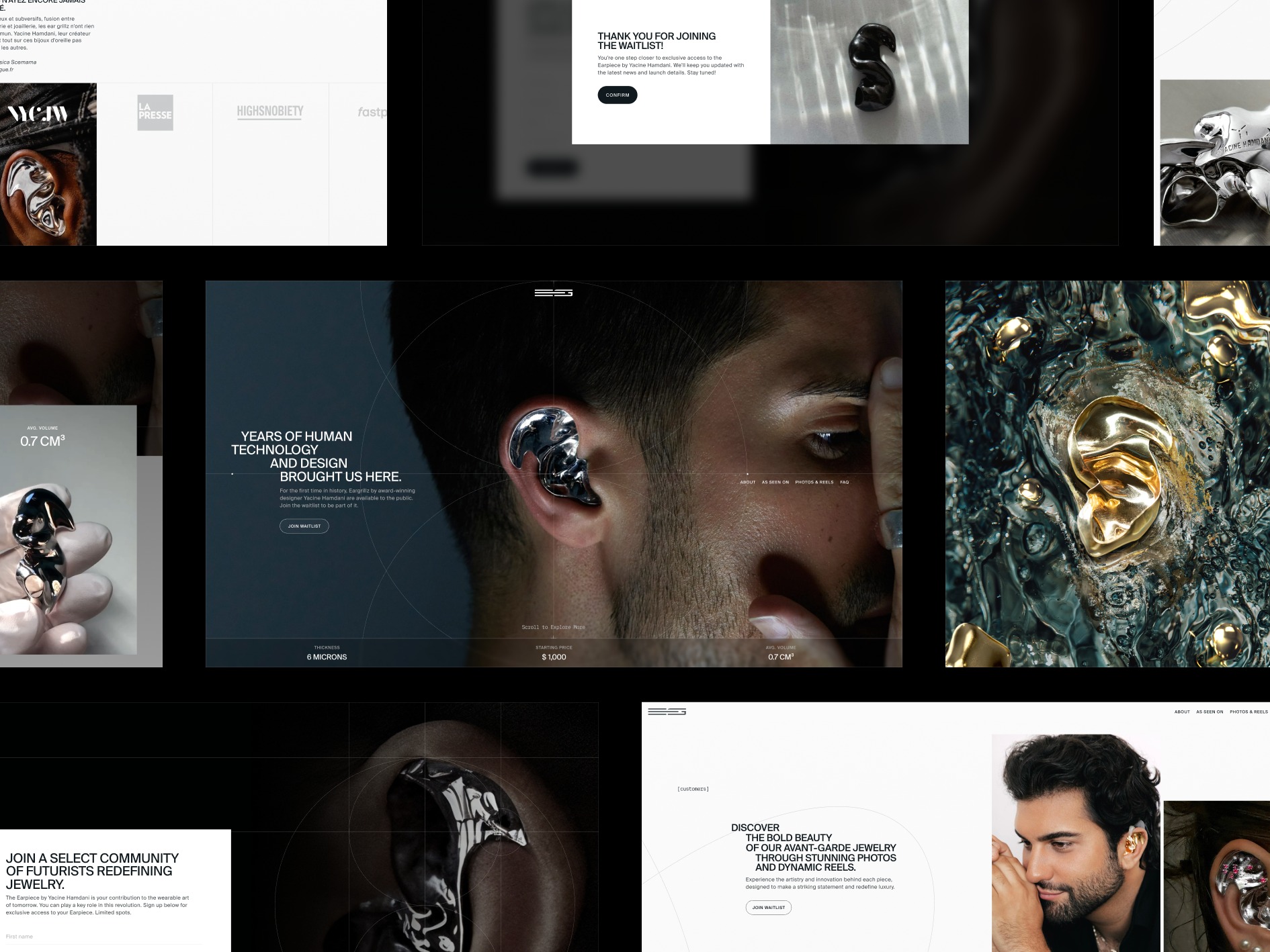 Website Design for Avant-Garde Jewelry Product Image 0