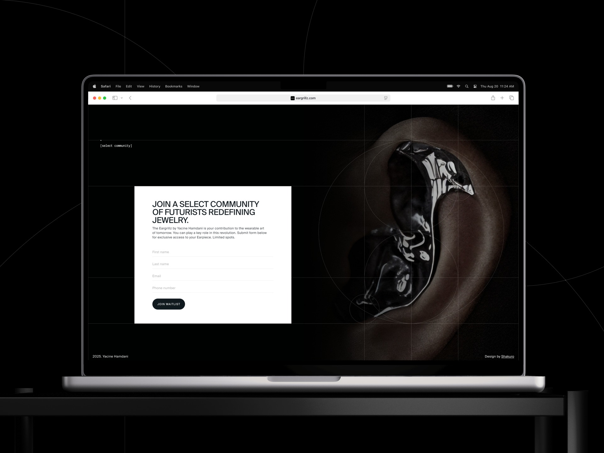 Website Design for Avant-Garde Jewelry Product Image 3