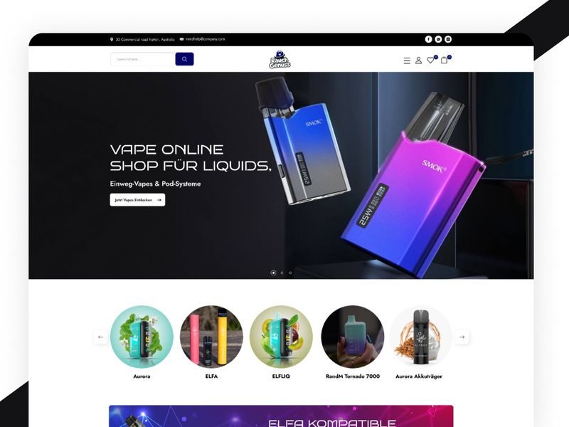 Rauch Genuss | Vape & E-Liquid eCommerce Website Design