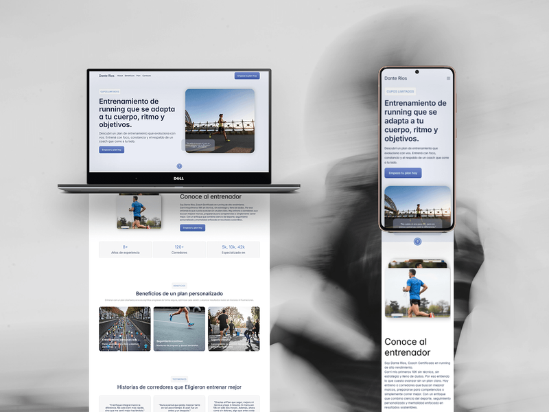 Coach Running – Landing Page & Framer Development