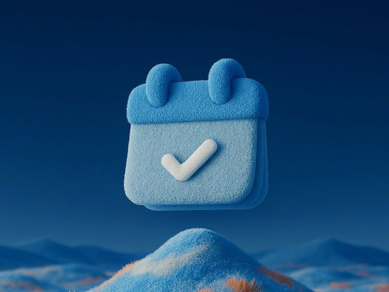 Fluffy 3D Calendar Icon