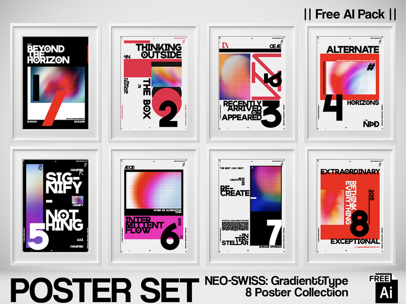 NEO-SWISS Gradient Type FREE POSTER