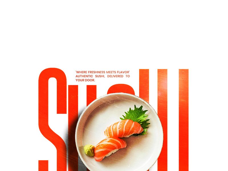 Sushi Delivery Poster – Premium Japanese Food Branding Design