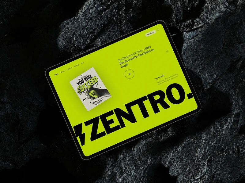 ZENTRO - Landing Page UI Design | Orbix Studio