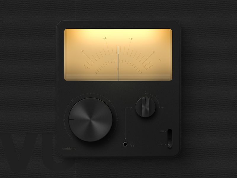 VU panel made in  Figma