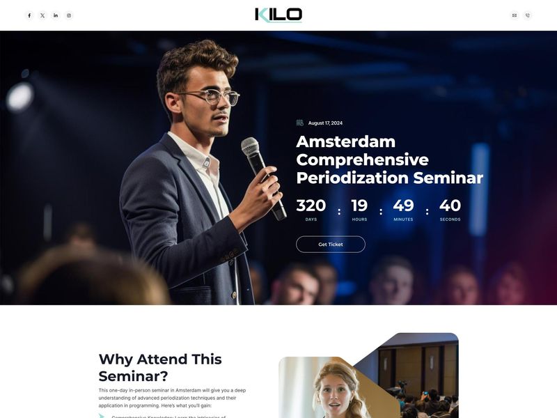 KILO – Seminar Landing Page Design