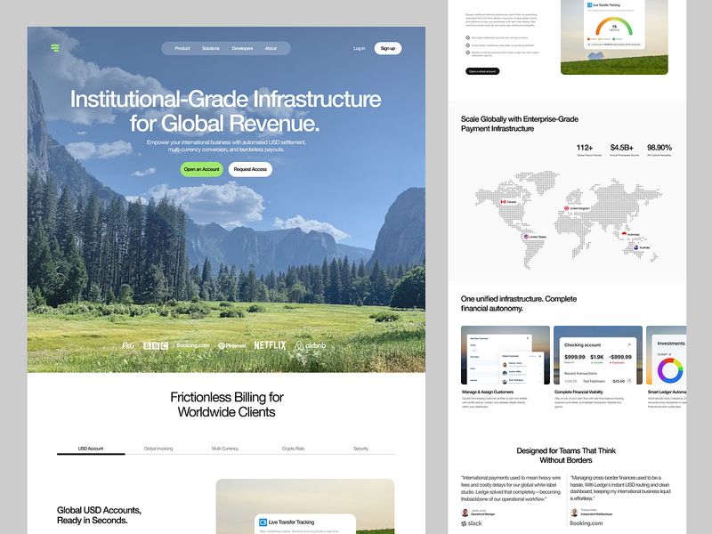 Institutional-Grade Fintech Website | Framer Landing Page 🌍💳