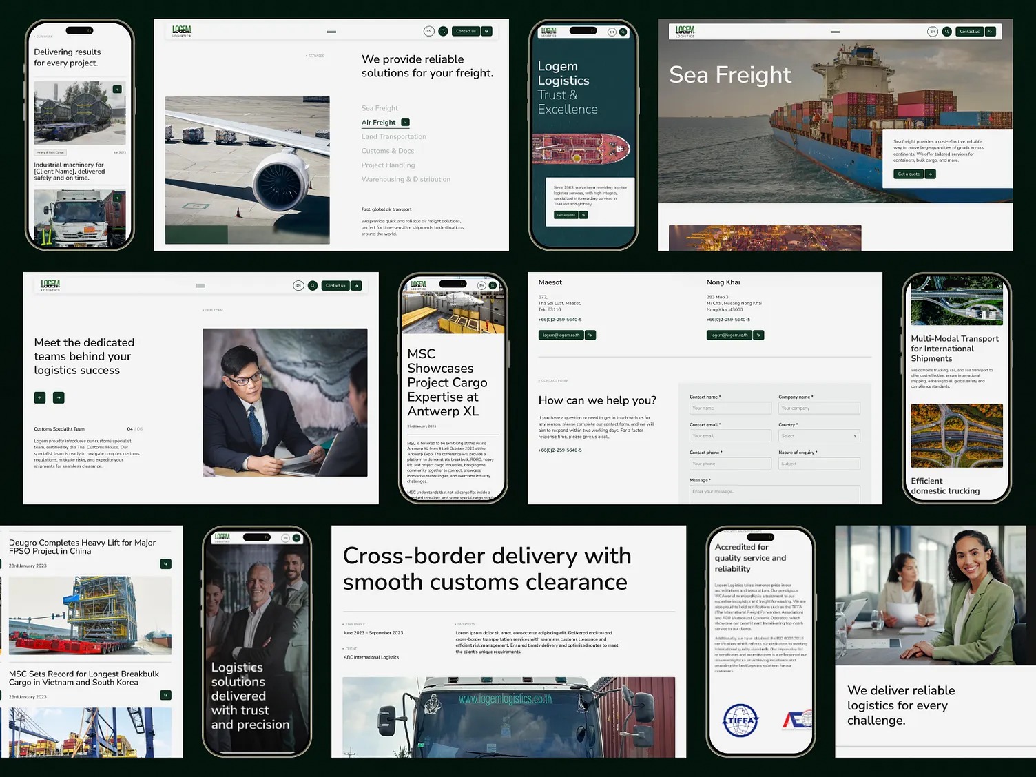 Logistics & Freight Services, Corporate, Web Design & Direction Image 1