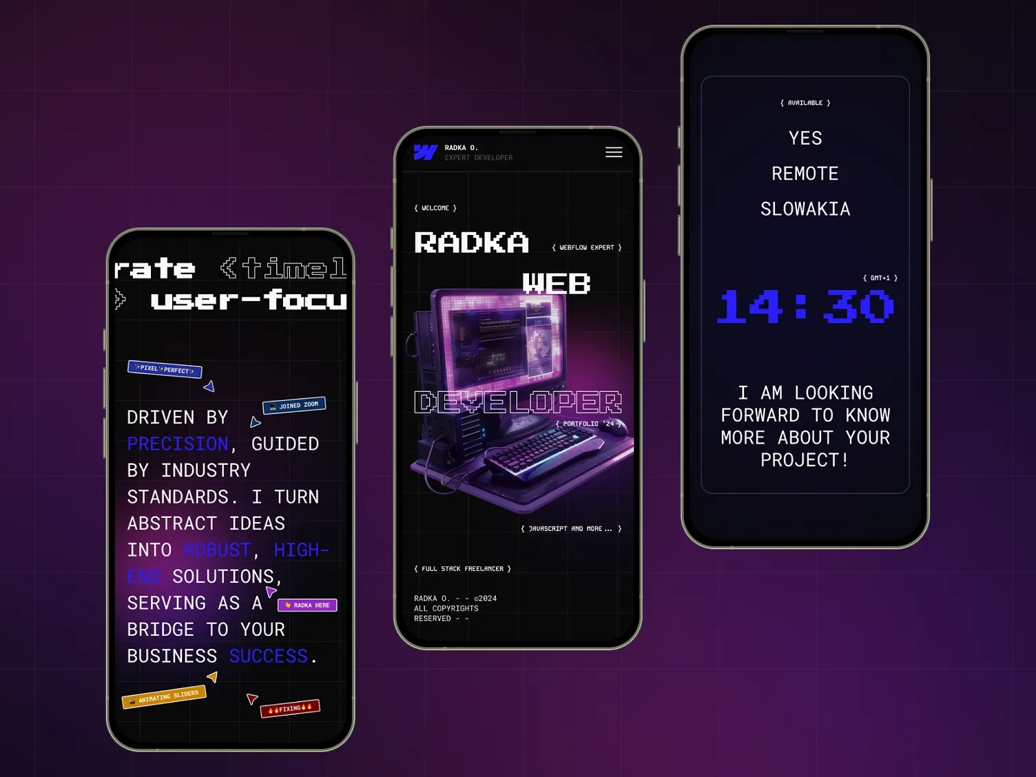 Web Developer's Portfolio - Landing Page Design Image 1