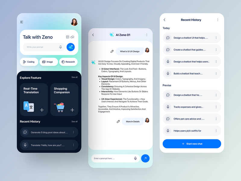 Zeno - AI Chatbot app by Mostafizur Rahaman