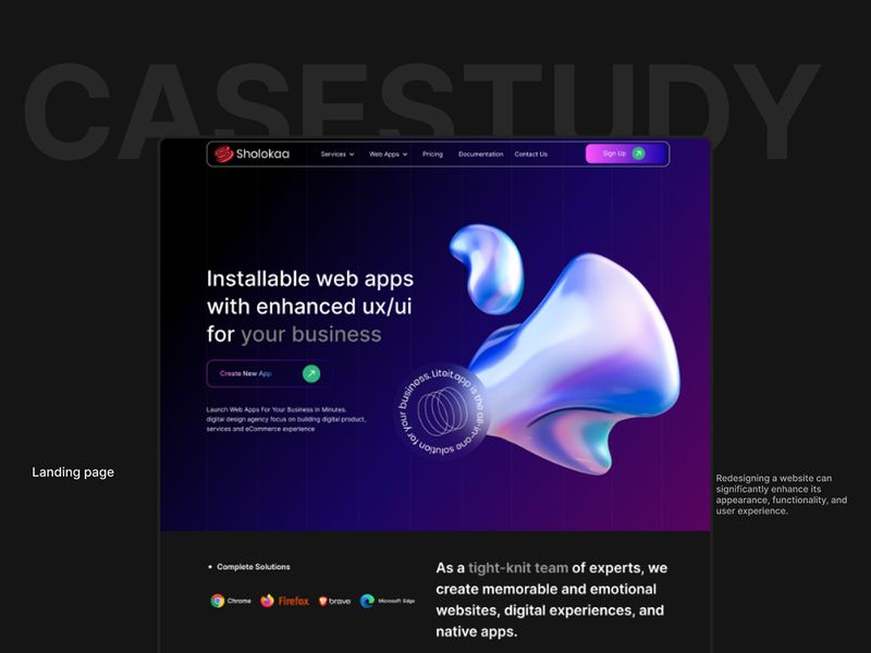 Mobile Apps landing page Case Study