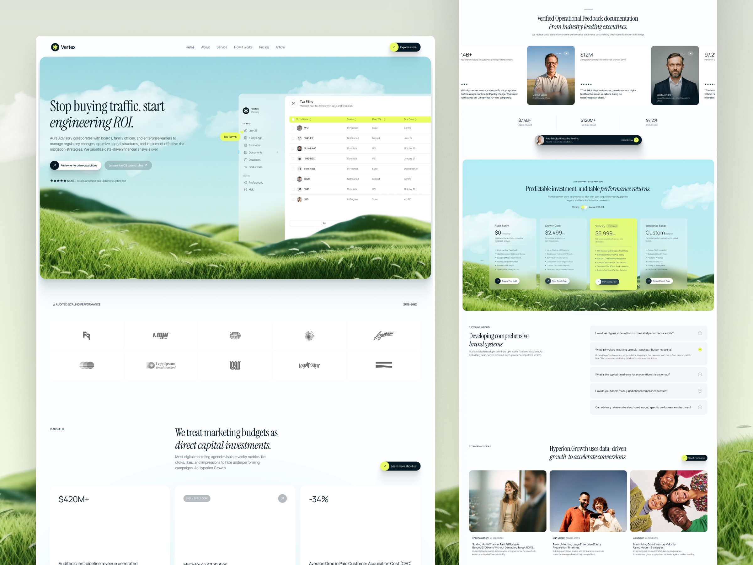 Vertex / B2B Growth Marketing Landing Page Image 0