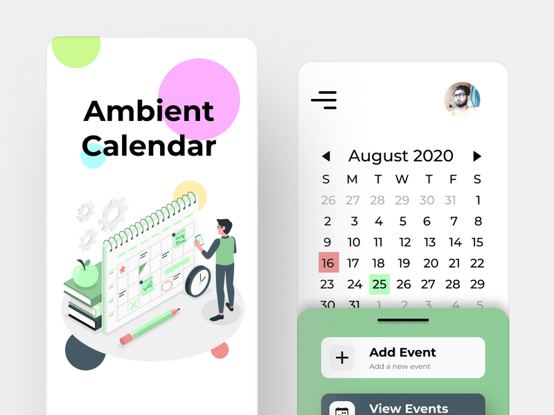Ambient Calendar Design on Behance