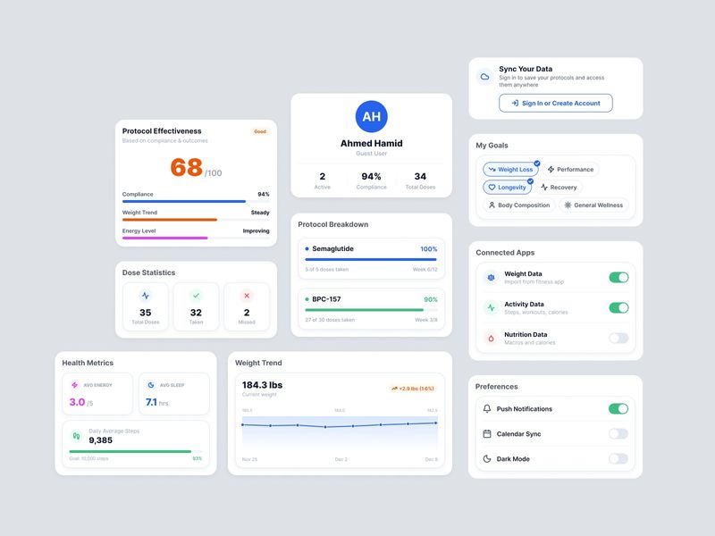 Peptide Companion — Health Tracking & Protocol Management App