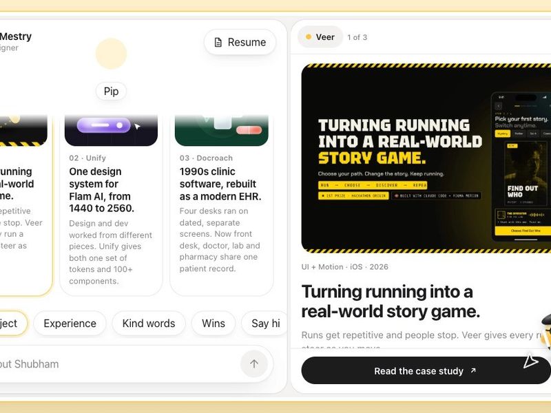 Shubham Mestry · Product Designer