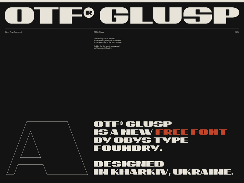 OTF® GLUSP | FREE FONT