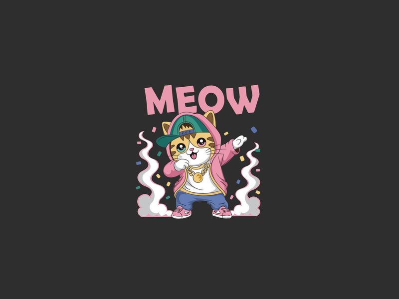 Cute cat mug illustration set hip hop chill mode lets roll ceramic mug print templates