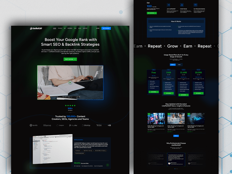 SaaS Landing Page UI Design