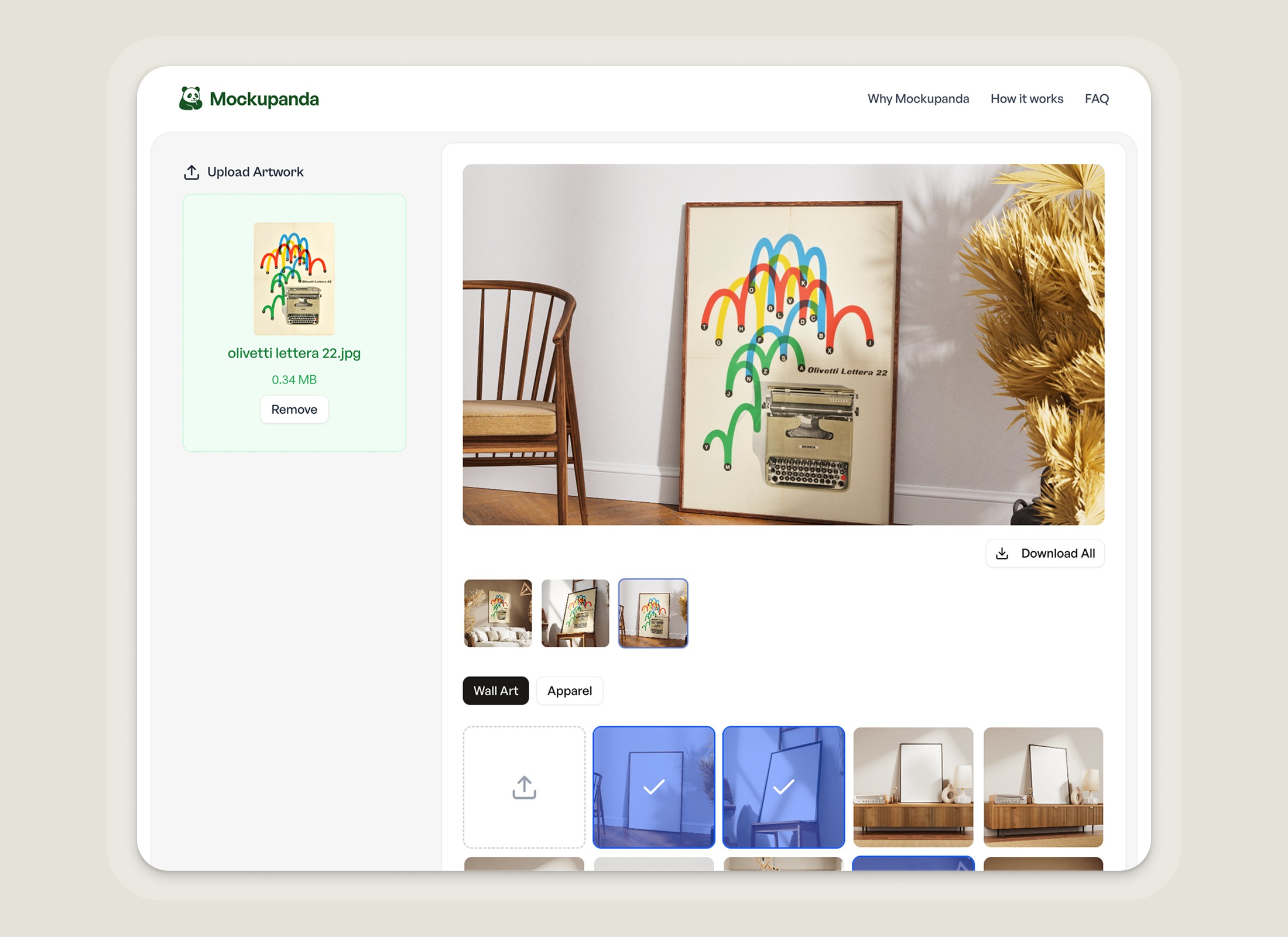 Mockupanda - Fast, high-quality mockups with PSD Smart object replacement